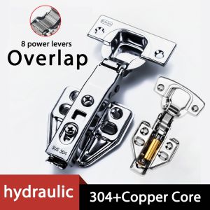 Hinge for Cabinet Hydraulic Soft Close Concealed Hinges 2 Pcs (free screws included)304 Stainless
