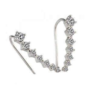 xpkQ Fashion Stud Earring Women Line Rhinestone Zircon Earrings Ear Hook Clip Stud Jewelry J6H9P