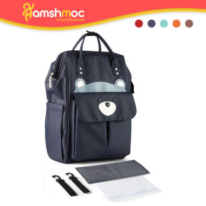 HamshMoc Tã Trẻ Em Ba Lô Dung Tích Lớn Sành Điệu Với Tấm Lót Chống Nước Túi Mommy Bag Xe Đẩy Đa Năng Túi Treo Với Ngăn Đựng Bình Cách Nhiệt