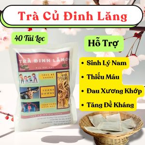 Trà Đinh Lăng TRÁNG DƯƠNG Tăng Đề kháng Tăng Tuần Hoàn Máu - 40 Túi Lọc Trà Đông Y Việt