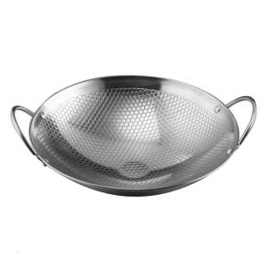 Stainless Steel Frying Pan Scratch Resistant Cookware for Camping Stovetop and Outdoor Cooking Kitchen Accessories