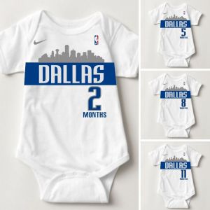 Baby Monthly Onesies - Basketball Jersey DallasMavericks JC7F