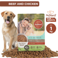 PetMarra Adult Dog Dry Food Ages 1 Year and Up Beef and Chicken Flavor 1kg dogs kibbles pet foods all breeds kibble. 