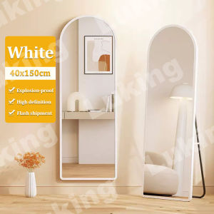 Luking Frame Full-length Mirror HD Vertical Whole Body Stand Mirror Floor/Wall Mount Dual Use Mirror Dressing Mirror Oversized Vanity Mirror Wall Mounted Mirror for Bedroom Living Room Live Broadcast Room