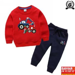 GENESIS FASHION Setelan Anak Laki Laki DECO Kids Panjang - Pakaian Anak Laki Laki - Baju Anak Laki Laki 3-6 tahun