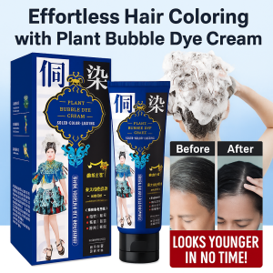 Natural Plant Bubble Hair Dye Cream Nourishing Scalp Smooth Hair Color Even Coverage Healthy Gray Coverage Daily Use Home Hair Coloring Kit
