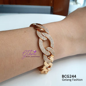 Gelang Tangan Wanita Mewah Infinity Mata Rante Kaitan Awet Anti Karat Model Elegan Perhiasan Fashion Import Premium bcg244