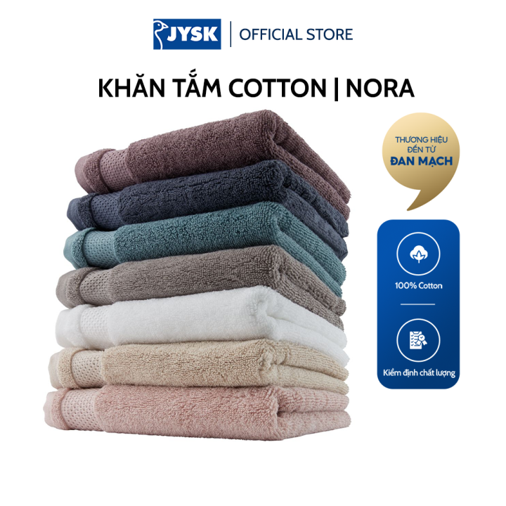 Khăn tắm cotton | JYSK Nora | 40x60cm | Nhiều màu | Lazada.vn
