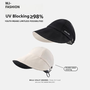 【WJ】Chống tia cực tím hai mặt che nắng ngư dân mũ Mùa hè kem chống nắng Half Hollow Top Shade Cap