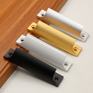 Screen Window Handle Small Aluminum Alloy Door Handle Plastic Steel Surface-mounted Window Handle Cabinet Drawer Balcony Glass Door Handle 纱窗拉手 铝合金门小拉手 塑钢明装窗户把手 柜门抽屉阳台玻璃门拉手 FUNIANQI