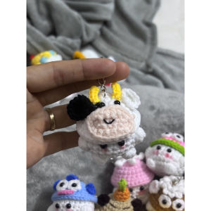 Móc khóa nấm bằng len móc khóa mini  móc khóa handmade