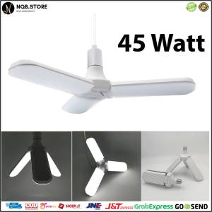 Lampu Bohlam LED Bentuk Kipas 3 Baling Cahaya Super Terang- Fan Blade Bulb Foldable Fiting E27 45w