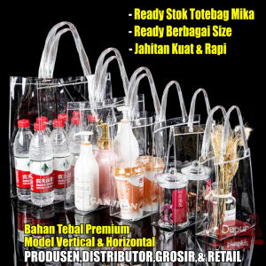 Tas Mika PVC Polos | Goodie Bag |Gift Bag|Goody bag|Godiebag P.15 X T.20 X L.8 V & P.20 X T.15 L.8 H