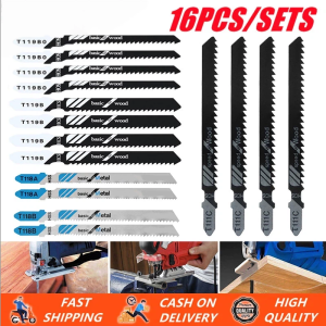 16PCS Jigsaw blades Reciprocating Fitting Curve Cutting Plastic Wood Metal Saw Blades