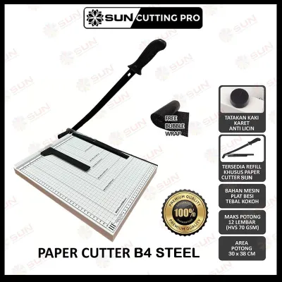 Paper Cutter Folio F4 / B4 ( Alat Potong / Mesin Pemotong Kertas HVS Sticker Dos PVC ID Card Yellow Board Art Paper Vinyl. Bontax Camel Kertas Foto A5 A4 F4 B4 Glossy Silky Glossy Photo Paper)
