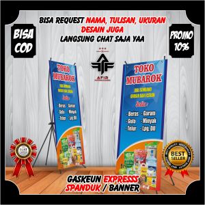 Banner Berdiri Toko Sembako / Warung Sembako Keren Berkualitas / Spanduk Sembako / Banner Jualan Sembako
