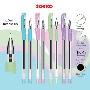 Gel Pen Pulpen Pena Jel Joyko JK-100NTCO 0.5 mm Box Smooth Writing Lembut Ditulis