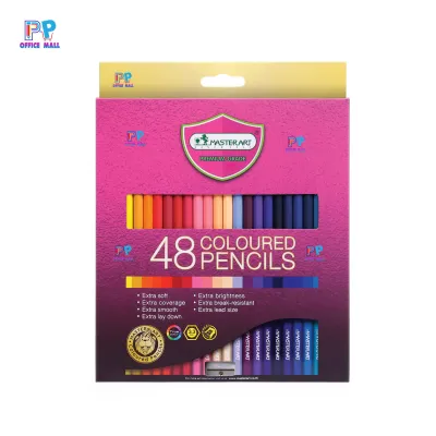 ดินสอสีไม้ Master Art - มาสเตอร์อาร์ต ดินสอสีไม้ ชนิดแท่งยาว รุ่น Premium Grade 12 - 48 สี/กล่อง