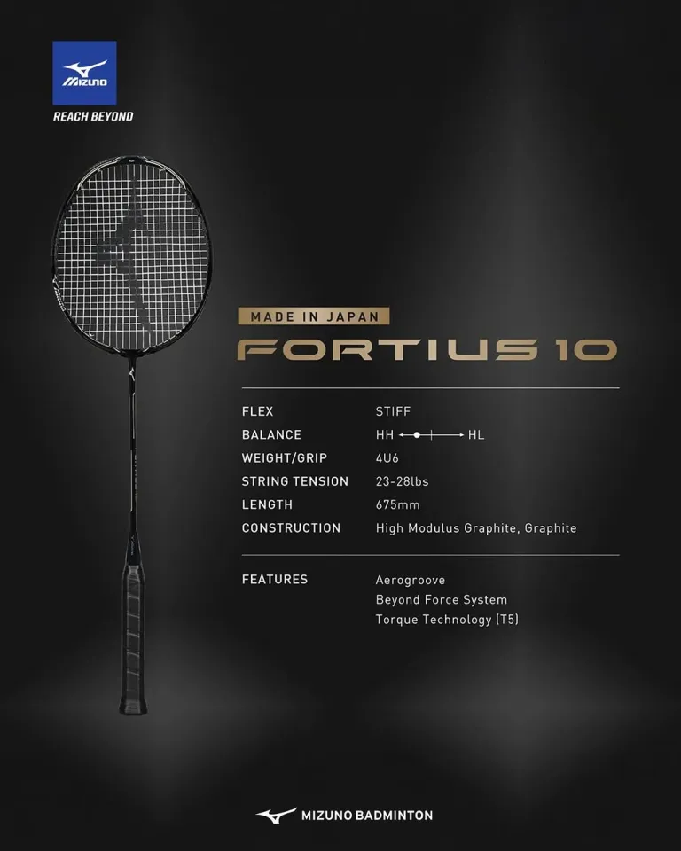 Pre Order] MIZUNO FORTIUS 10 BDSS 4ug6 JP 🇯🇵 ไม้แบดมินตัน