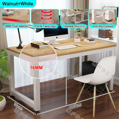 Study Table 140/120/100/80CM Office Table Home Computer Table Writing Desk Laptop Table Modern Reinforced Dining Table