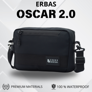 Tas Selempang Pria Anti Air Premium Slingbag 02 Handbag Oscar Multifungsi Black