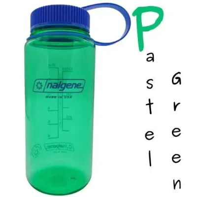 Nalgene 500ml Wide Mouth Water Bottles - 16oz - Tritan Sustain (Markings to 400ml 500ml Volume to brim) WM