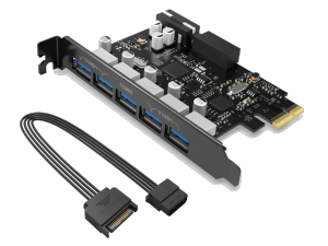 ORICO SuperSpeed 2/5/7 cổng USB 3.0 PCI-E cổng Express Card với một 15pin nguồn SATA nối PCIe thích ứng