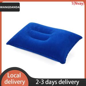 [COD] WANGDANDA Ship within 24 hours Inflatable Air Pillow Bed Sleeping Camping Pillow PVC Nylon Neck Pillow