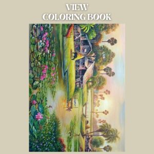 Buku Mewarnai PANORAMA Coloring Book Cute Aesthetic Sketsa Menggambar Anak TK SD Remaja Kertas Tebal
