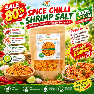 BUY 1 GET 1 100G Spicy Shrimp Chili Salt | Premium Chili Salt for Fruits Seafood Meat & Snacks |
