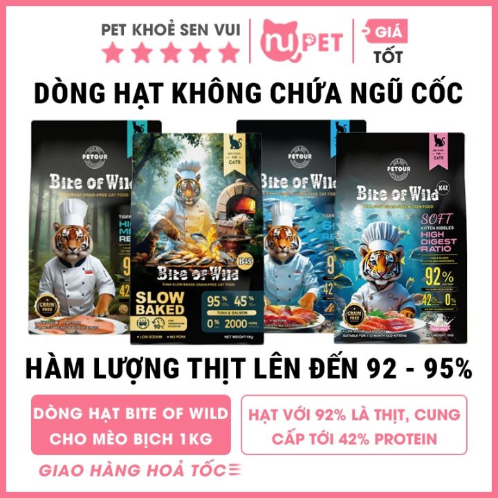Hạt cho mèo Bite Of Wild công thức không ngũ cốc túi seal 1kg | Hạt BOW ...