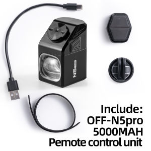 5000mAh USB-C Rechargeable  IPX5 Waterproof 1000LM Bike Front Light Remote Control MTB/Road Cycling Light Cut-Off Beam for Night Riding Accessories