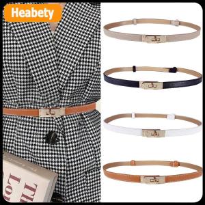 【2-3 days delivery】 PU Thin Belt Womens Fashion Casual Accessories Luxury Design Girdle Korean Corset Adjustable Metal Buckle