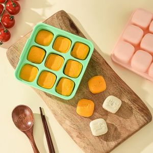 🇸🇬SG Ready Stock🇸🇬 Baby Food Silicone Mold Tray with Lid – BPA-Free Freezer & Steam Safe Easy Release Puree Cube Tray