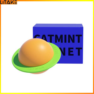 Litake Cat Happy Planet Catnip Ball Rotating Interactive Chew Toy Home Chasing Toy Products With Suction Cup