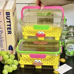 Hộp Đựng Thực Phẩm Có Quai Xách Hộp Cơm Trưa Dã Ngoại Hình Cua Cute Giữ Nhiệt Tốt
