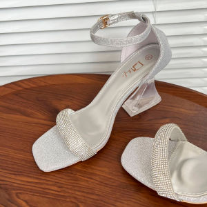 DS SHOE 338-7 GLITTERY ELEGANT 2-STRAP heels sandals for women