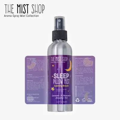 Sleep Well Pillow Mist Essential Oil Aromatherapy Spray Mist (150ml) for Room Body Linens Pillows 100% Natural Essential Oils Plant Based Formula - Non Alcohol