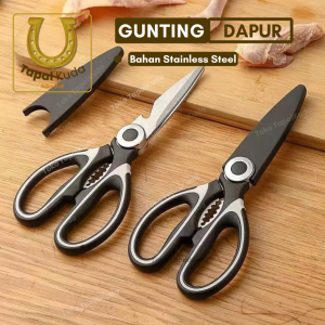 Gunting Dapur Sebaguna - Gunting Multifungsi Stainless Steel - Gunting Daging Sayur Buka Botol