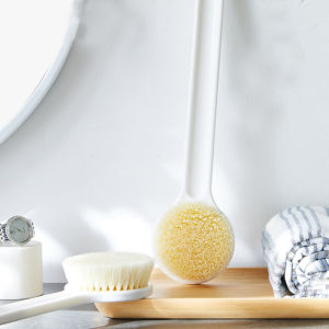 Polocat Long Handle Nylon Bath Brush Soft Exfoliating Shower Skin Massager Deep Cleaning Tool