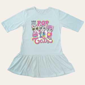 Dress basic tunic fashion anak perempuan 4-14 tahun//daster anak motif karakter