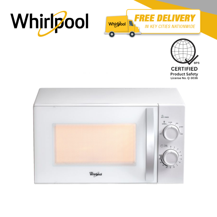Whirlpool 20 Liter Mechanical Microwave Oven MWX201 WH (White)