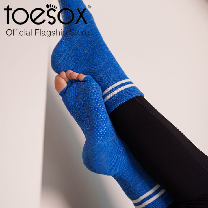 ToeSox Grip Half Toe Crew โทซอคส์ ถุงเท้ากันลื่นเปิดนิ้วเท้า พิลาทิส ...