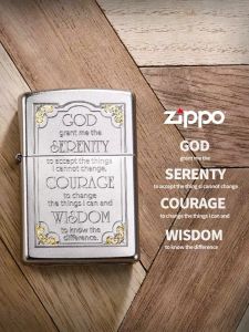 Zippo Serenity Prayer Windproof Chrome Pocket Lighter Zippo Serenity Prayer Gift | Zippo 28458