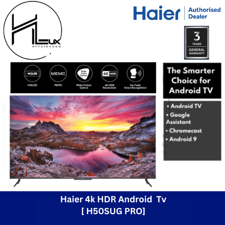 HAIER Pro series 4K UHDR with Google Play Store ANDROID TV Internet ...