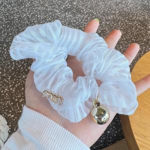 Hair Tie 🎀 牛仔大肠圈发圈 Getah Rambut Denim Gaya Retro Skrunci Korea Ringkas Elegan Bun Head Scrunchies Hair Rope Hair Accessories