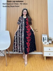 Daster terbaru twill rayon super premium lengan pendek || Daster jumbo kekinian busui resleting || Daster batik pekalongan viral || Gamis dress midi best seller.