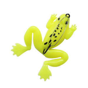 SERENEGLOW Realistic Frog Lure with Anti-Tangle Hook for Fishing Soft Bait for Freshwater and Bass