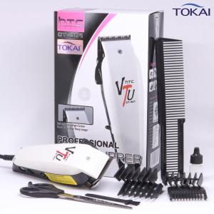 HTC VTU ปัตตาเลี่ยนสำหรับช่างตัดผมมืออาชีพ ใบมีดสเตนเลส กว้าง 45 มม. เซาะร่อง CT-301 สายไฟขนาด 0.5 ยาว 2.4 เมตร - สีขาว