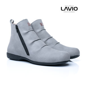 Sepatu Boots Wanita Lavio Vania Orchid Boot Cewek Korea Kekinian Resleting Keren 2023 Bagus Murah Terlaris